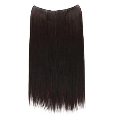 Afbeelding van PPRETTYSHOP 50cm 1 Inslagverlenging Met Elastische Band Haarverlenging Haarstukje Glad Hittebestendig Chocoladebruin E103