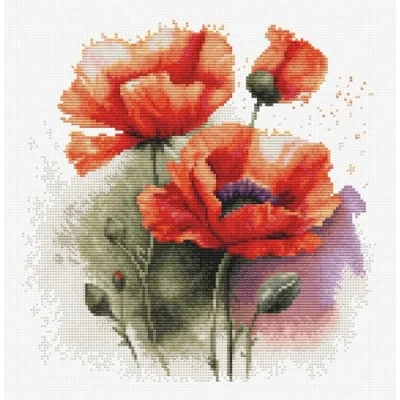 Afbeelding van Luca S The Poppy Flowers borduren (pakket) B7024