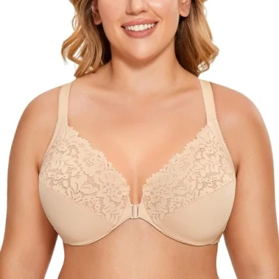 Afbeelding van DELIMIRA BH voor dames met racerback design, beige, 80D, Beige