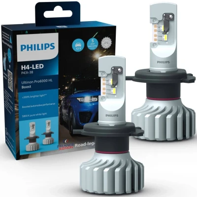 Afbeelding van Philips H4 LED Ultinon Pro6000 HL 11342U6000X2 Autolampen