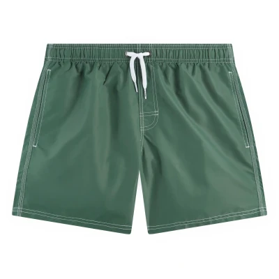 Afbeelding van Sundek heren Zwemshorts met steekzakken en logo in de kleur Olijfgroen, maat: XL