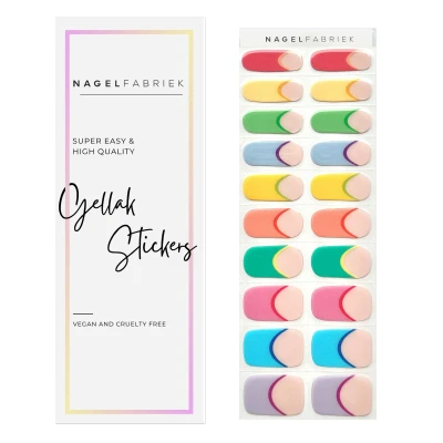 Afbeelding van Nagelfabriek Gellak Stickers Pastel Rainbow