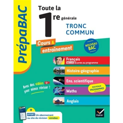 Image de Prépabac Toute la 1re générale (tronc commun) Bac 2025 (toutes les matières)