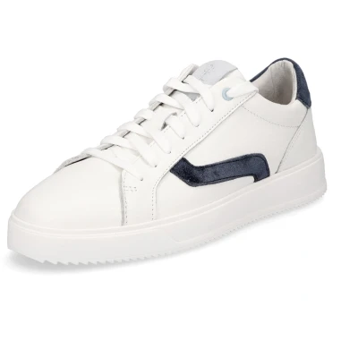 Afbeelding van Marco Tozzi sneakers voor heren, leer, 2 13605 20, Wit/Navy Blauw