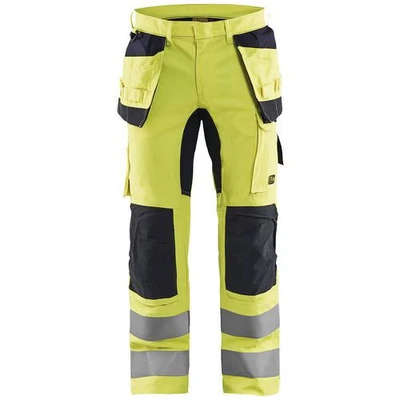 Image de Pantalon multinormes inhérent stretch jaune fluorescent/marine