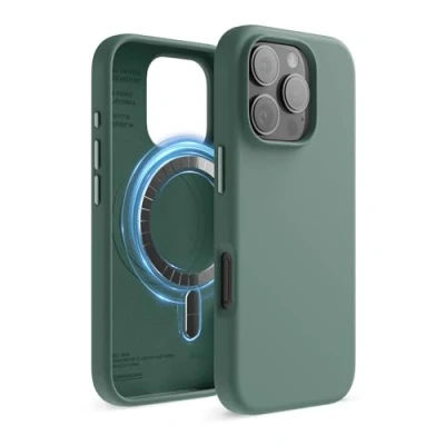 Afbeelding van elago Magnetische siliconen Beschermhoes, compatibel met iPhone 16 Pro, 6,3 inch, alle MagSafe accessoires, geïntegreerde magneten, zachte grip, schokbestendig