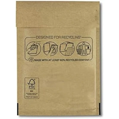 Afbeelding van Bankers Box Gewatteerde enveloppen met luchtbelbescherming voor breekbare voorwerpen, milieuvriendelijk, veilige sluiting, 18 x 16 cm (10 stuks)