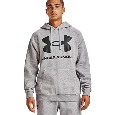 Afbeelding van Under Armour Rival BIG HD Hoodie, Heren, Maat: Medium, Mod gray light heather