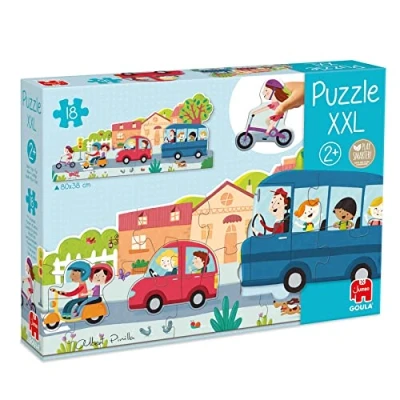 Afbeelding van Jumbo Goula Puzzel XXL Voertuigen 18 stukjes Vanaf 2 jaar