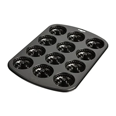 Afbeelding van Kaiser Gugelhopf muffinvorm voor 12 muffins, anti aanbaklaag, standaardformaat, korte baktijd zoete en hartige recepten, 38 x 27 cm