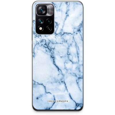 Afbeelding van Case Company® hoesje geschikt voor Xiaomi 11i Blauw marmer Soft Cover Telefoonhoesje Bescherming aan alle Kanten en Schermrand