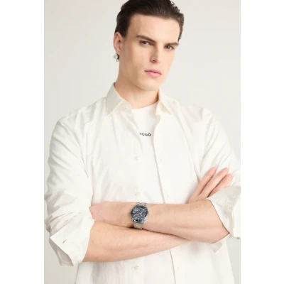 Afbeelding van BOSS Strike Horloge silvercoloured/blue, Heren, Maat: One Size, Silver coloured/blue