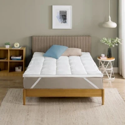 Afbeelding van Zinus Mattress Topper, polyester, wit, 190 x 140 cm
