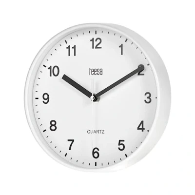 Afbeelding van Teesa TSA0038 Analoge Wandklok 20 cm Wit