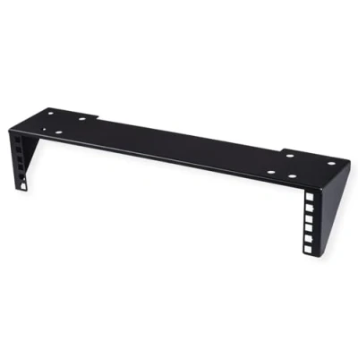 Afbeelding van 19&quot; wand /ondersteuningsbeugel, 2 HE, zwart