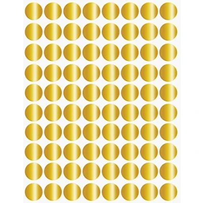 Afbeelding van Royal Green 1200 stuks ronde stippenstickers, 1,3 cm, metaal, rond, cm