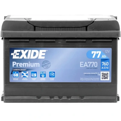 Afbeelding van EXIDE PREMIUM EA770 Accu 12V 77Ah 760A B13 MERCEDES BENZ: W124 Saloon, C Class A Class, VOLKSWAGEN: Passat B6 Variant, B5 GP Saloon