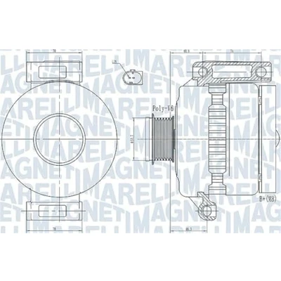 Afbeelding van Magneti Marelli Alternator/Dynamo 063731923010