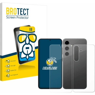 Afbeelding van BROTECT Screenprotector voor Samsung Galaxy S24 (Voor+Achter) Folie Beschermfolie Beschermglas transparant