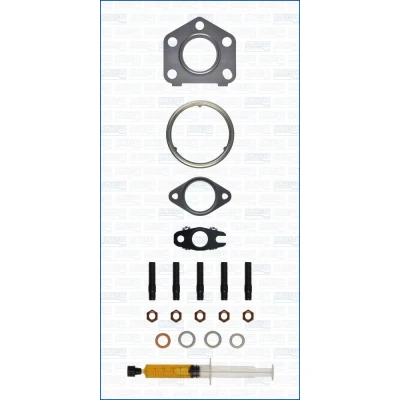 Afbeelding van AJUSA JTC12255 Turbocharger, montageset with studs, syringe oil Met pakkingen montagehandleiding FIAT: Punto III Hatchback, 500L