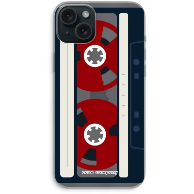 Afbeelding van Case Company® hoesje geschikt voor iPhone 15 Plus Here&#039;s your tape Soft Cover Telefoonhoesje Bescherming aan alle Kanten en Schermrand