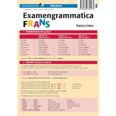 Afbeelding van Taalkaarten Walvaboek Examengrammatica Frans havo/vwo B1 B2