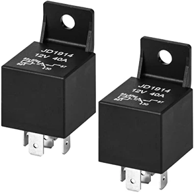 Afbeelding van Autorelais, 2 stuks, 12 V, 40 A, 5 pins, waterdicht, motorrelais, werkrelais voor auto, vrachtwagen
