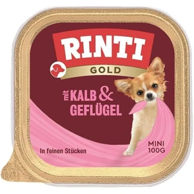 Afbeelding van Rinti Gold mini 16x100g Kalfsvlees &amp; Gevogelte