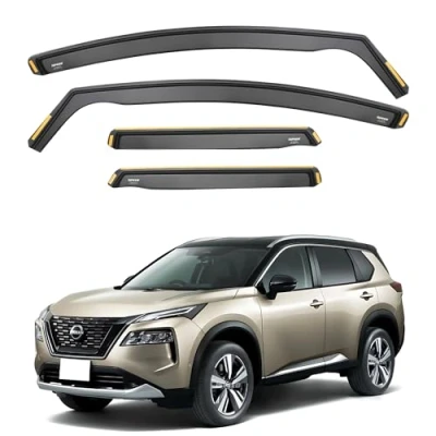 Afbeelding van ISPEED 4 stuks windschermen voor Nissan X Trail T34 MK4 2021 2025 5 deurs SUV houd je auto geventileerd in de regen vermindert windturbulentie getint kanaaltype