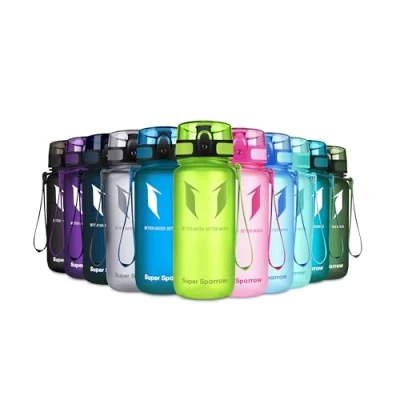 Image de Super Sparrow Bouteille d&#039;eau Gourde 350ml/500ml/750ml/1000ml sans BPA Convient pour Le Sport, la randonnée, l&#039;école, Bureau, en Plein air