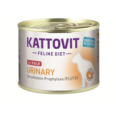 Afbeelding van 6x185g Urinary (Struvitstenen Profylaxe) Kalfsvlees Kattovit Kattenvoer