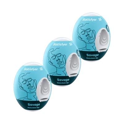 Afbeelding van Satisfyer Masturbator Eggs Savage 3 stuks