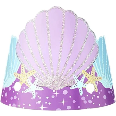 Afbeelding van Zeemeermin Mermaid kroontjes 8 stuks