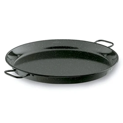 Afbeelding van Lacor 60186 Mini paella pan van ijzer, Smalt, ideaal voor presenteren, serveren en koken, deksel geëmailleerd staal, Ø 36 cm