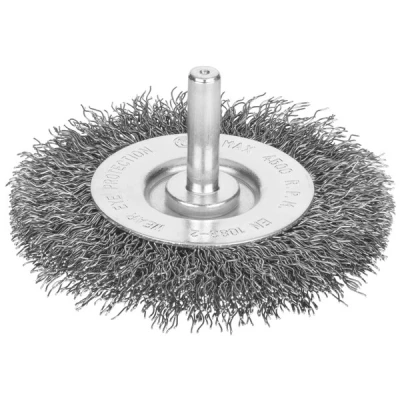 Afbeelding van Staaldraadborstel (boormachine) voor steen, beton, staal, diameter 75mm, dikte 10mm.