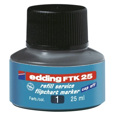 Image de edding recharge pour marqueur FTK25, noir, contenu: 30 ml (04 FTK25 001)