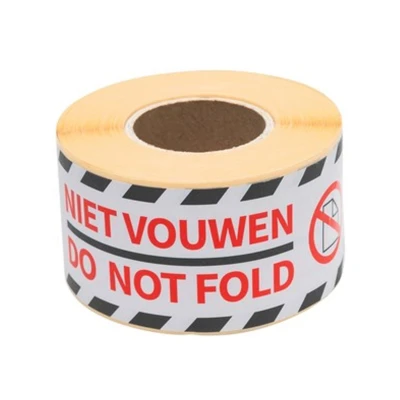 Afbeelding van Rillprint etiketten Niet vouwen, ft 46 x 125 mm, rol van 250 stuks veiligheidsetiketten