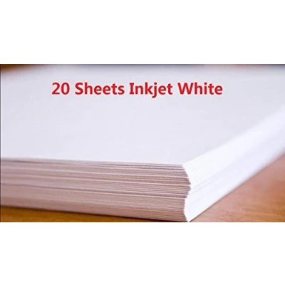 Afbeelding van 20 vellen A4 inkjet waterslide decal papiervellen wit DIY voor inkjetprinters