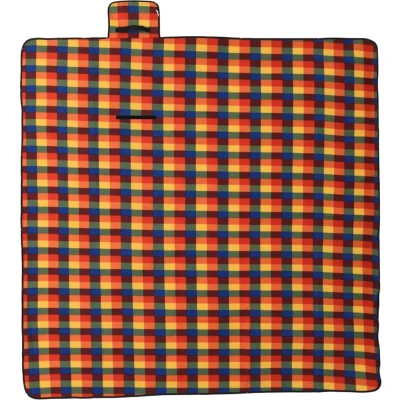 Afbeelding van vidaXL Picknickkleed opvouwbaar geruit 200x200 cm fluweel meerkleurig