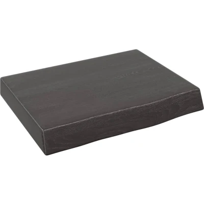 Afbeelding van vidaXL Wastafelblad 40x30x6 cm behandeld massief hout donkergrijs