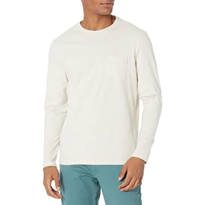 Image de Amazon Essentials T shirt à manches longues pour homme, coupe ajustée, avoine chiné, M