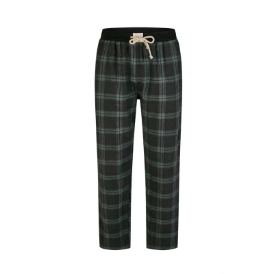 Afbeelding van Phil &amp; Co Heren Pyjamabroek Lang Geruit Flanel Groen Maat XL