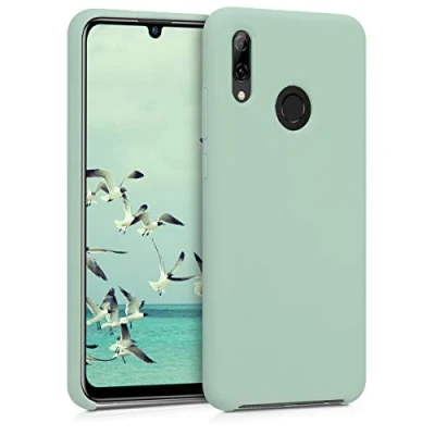 Afbeelding van kwmobile telefoonhoesje geschikt voor Huawei P Smart (2019) Hoesje met siliconen coating Smartphone case in mat mintgroen