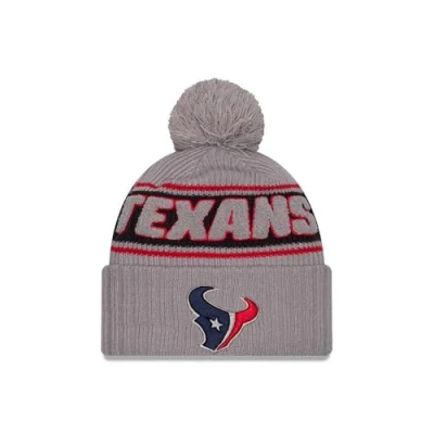 Afbeelding van NFL New Era Sideline 2024 Amerikaanse voetbal pomponmuts teamlogo beanie wintermuts grijs