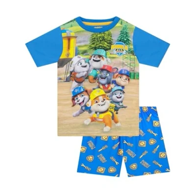Afbeelding van PAW Patrol Pyjama&#039;s Rubble and Crew Korte Pyjama voor Jongens Pyjamasets jongens, Blauw
