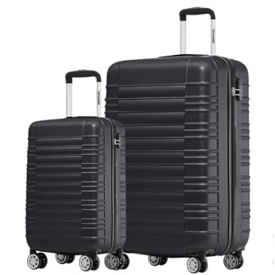 Afbeelding van TRVLMORE koffer en trolleys Handbagage Reiskoffer met wielen 55 x 40 20 cm harde Kleine Licht Zwart, zwart., zwart
