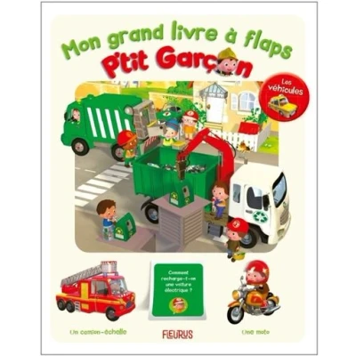 Image de Mon grand livre à flaps P tit garçon Les véhicules