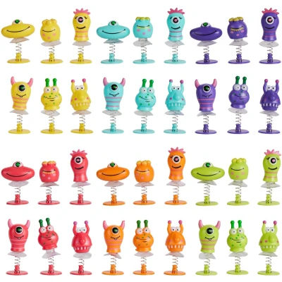 Afbeelding van THE TWIDDLERS 36 Monster Spring Jump Up / Pop Speelgoed voor Kids Party Bag Fillers 9cm
