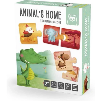 Afbeelding van Montessori educatieve dieren puzzel x 28 stukjes, peuterpuzzel, leerzaam