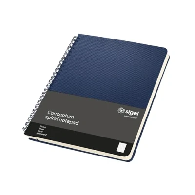Afbeelding van Notitieboek Conceptum A5 Midnight blue spiraal lijn HC 160pag 80gr